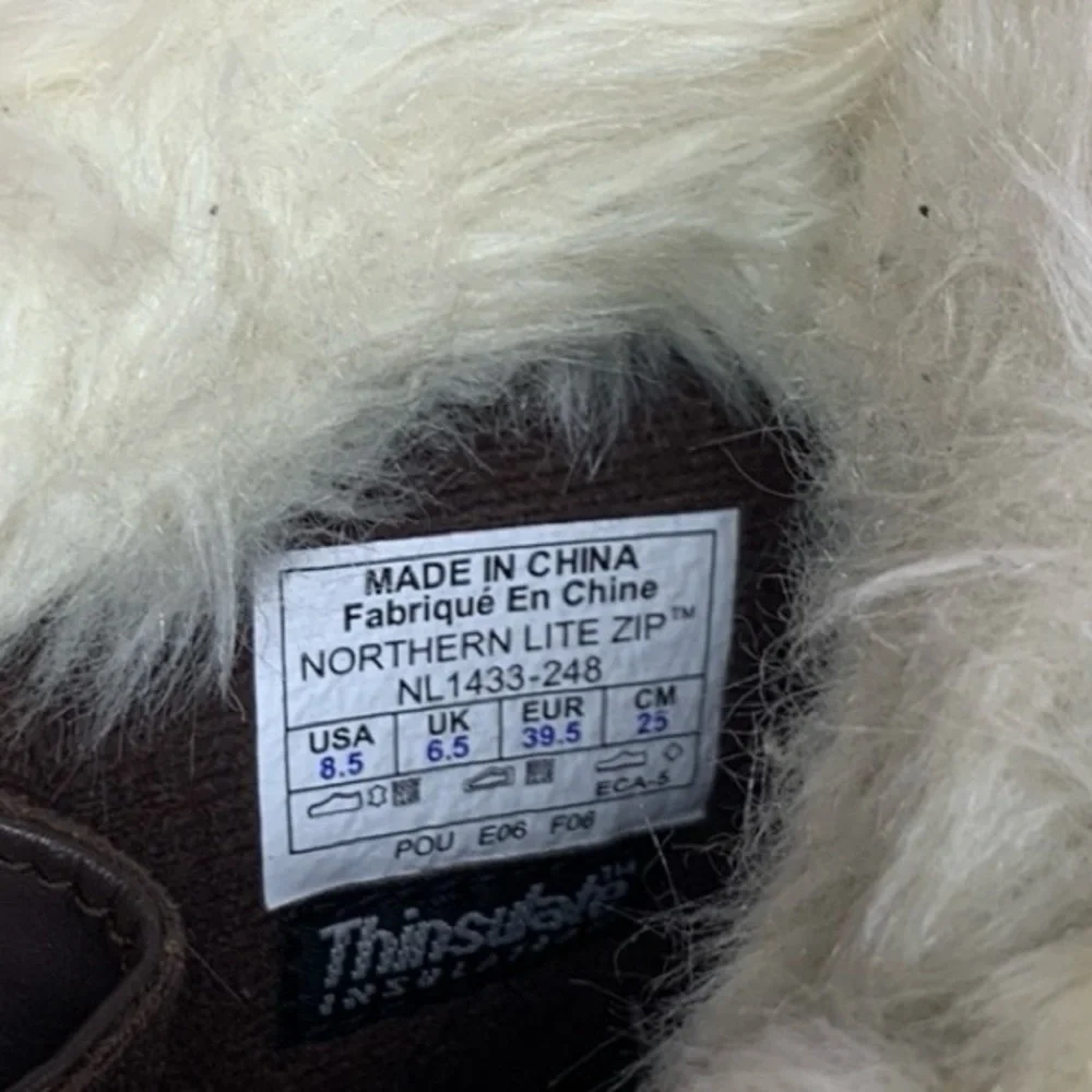 Sorel Chocolate Brown Waterproof Suede Fur Trimmed Northern Lite Ski Boo…